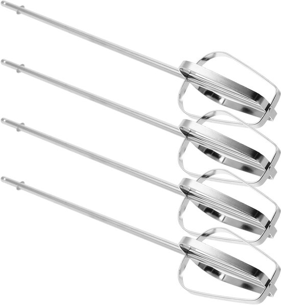 Mixer Opzetstukken - Vervangende Gardes - Beslag Maken - Duurzaam Roestvrij Staal - 4 Stuks - Zilver van Merkloos