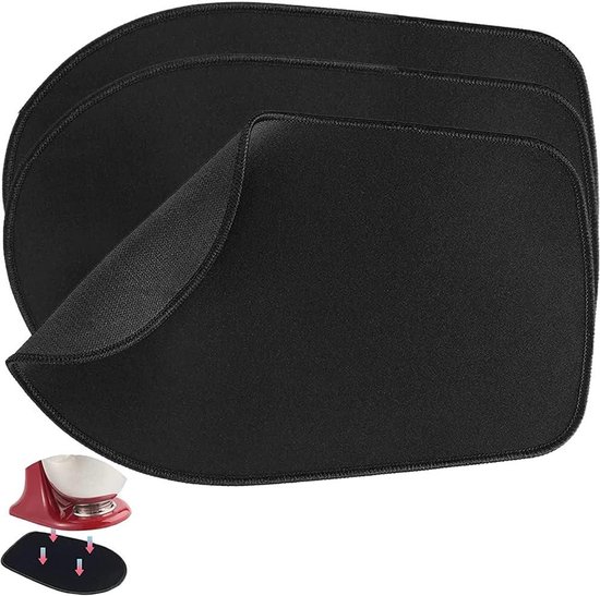 Mixer Schuifmat - Mixer Mat - Apparaat Verplaatsen - Anti-slip Dubbele Stof - 38x22cm - Zwart