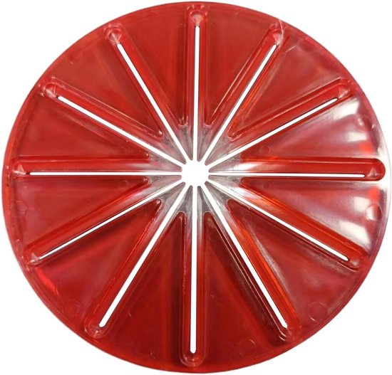 Mixer Spatbescherming - Garde Deksel - Schoon Maken - Zeslijnige Bescherming - 14.5 cm - Rood