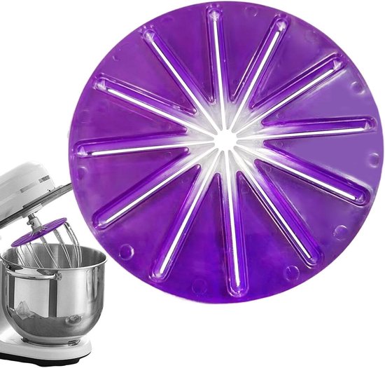 Mixer Spatbescherming - Keukenaccessoire - Schoon Mengen - Veilig Universeel Ontwerp - 1989 x 14 cm - Paars