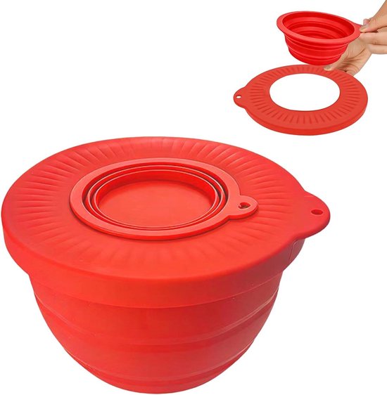 Mixer Spatbescherming - Mengkom Inzetstuk - Schoon Maken - Morsvrij Mengen - 23.4 cm Diameter - Rood