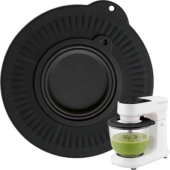 Mixer Spatbescherming - Mengkop Schild - Thuis Bakken - Geïntegreerd Bloemopvang - 234 cm Universeel - Zwart van Merkloos