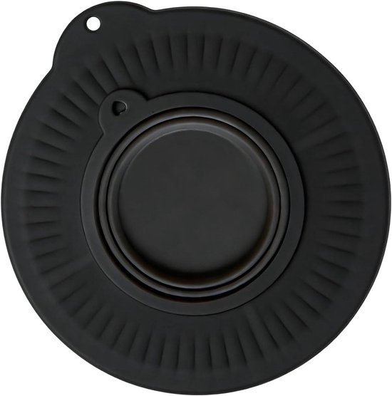Mixer Spatdeksel - Kom Deksel - Bakken en Koken - Spatvrij Mengen - 9 Inch - Zwart