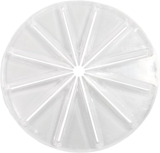 Mixer Spatscherm - Keuken Accessoire - Schoon Maken - Zeslijnig Ontwerp - 14 cm Breed - Transparant