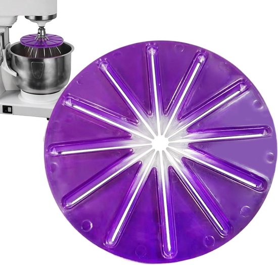 Mixer Splash Guard - Keukenmachine Accessoire - Schoon Bakken - Zeslijnige Anti-spat - 14.5 cm - Paars