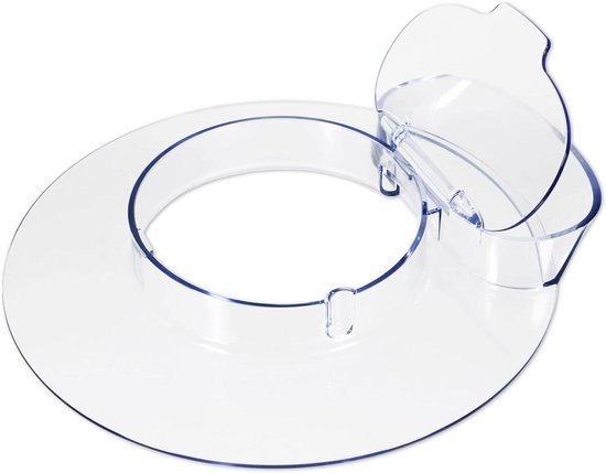 Mixer Splash Guard - Keukenmachine Deksel - Schoon Maken - Met Toevoegklep - 250 mm breed - Transparant