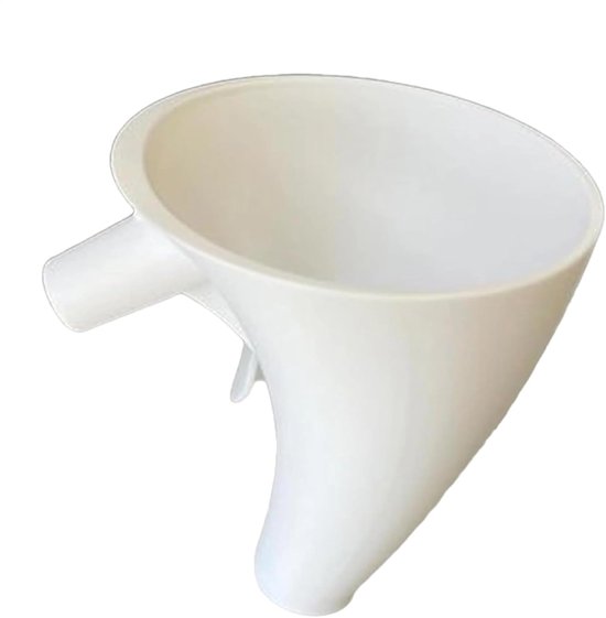 Mixer Trechter Opzetstuk - Bakken Hulpmiddel - Beslag Maken - Voedselveilig Materiaal - 12 x 13.6 cm - Wit van Merkloos