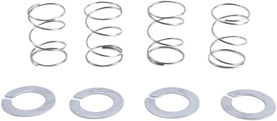Mixer Veer Ring Set - Keukenmachine Onderdelen - Mixer Stabiliseren - Roestvrij Staal Voedingskwaliteit - 4 stuks - Zilver