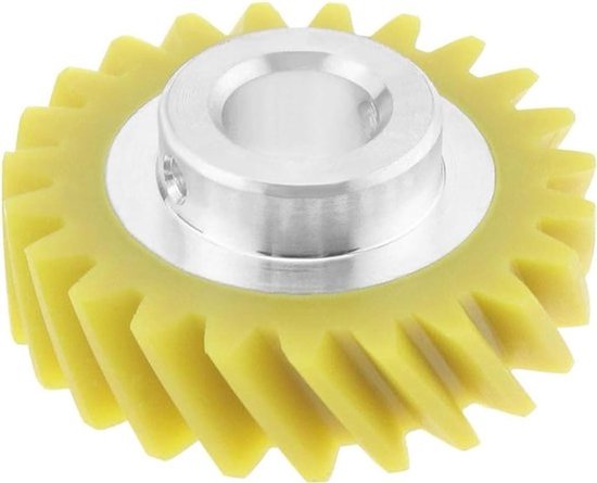 Mixer Wormwiel Vervanging Geel - Keukenmachine - Accessoire - Compatibel met Verschillende Modellen - Geel en Duurzaam - Geschikt voor Diverse Modellen - KitchenAid Compatibel met 5KSM150 5KSM45 5KSM90 5KSM125 5KSM175 5KSM185 5KSM156 5K45SS van Merkloos