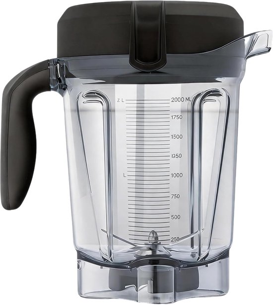 Mixercontainer 1,9 liter - roestvrij staal - citruspers met afsluitdeksel - ideaal voor Vitamix mixers - ShopVlot
