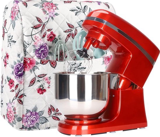 Mixerhoes Keuken - Apparaathoes - Apparaten Beschermen - Met Opbergvakken - Voor 5-8 Liter - Bloemenprint
