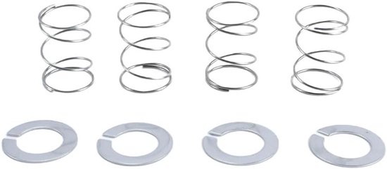Mixerveer en Ring - Keukenmixer Onderdelen - Mixer Stabiliseren - Roestvrij Staal Voedingskwaliteit - 4 stuks - Zilver
