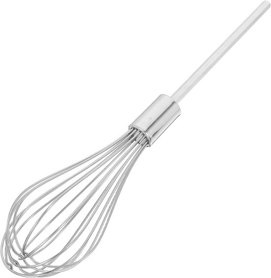 Mixstaaf RVS - Boormachine Garde - Grote Volumes Mixen - Verlengd Ontwerp - 32 cm Lengte - Zilver