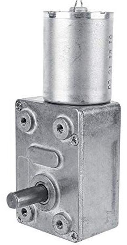 MK Stoer - Omkeerbare transmissiemotor - DC12 V - Hoog koppel - 5 rpm - Wormwielmotor - Geschikt voor - Kleur of model - Omkeerbare transmissiemotor DC12 V, CW/CCW (5 rpm) met hoog koppel wormwielmotor van Merkloos
