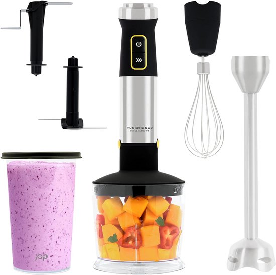 MKSS® Staafmixer Set - Hakmolen - Groentesnijder - Soepmaker - Grijs van Merkloos