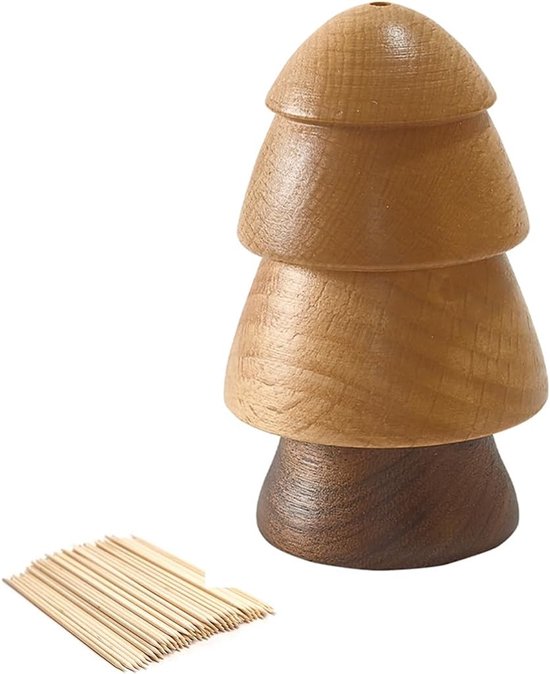 Mmgoqqt 1 Stuk - Houten Tandenstokerhouder - Boom Design - Natuurlijk Decor Voor Thuis En Restaurant van Mmgoqqt