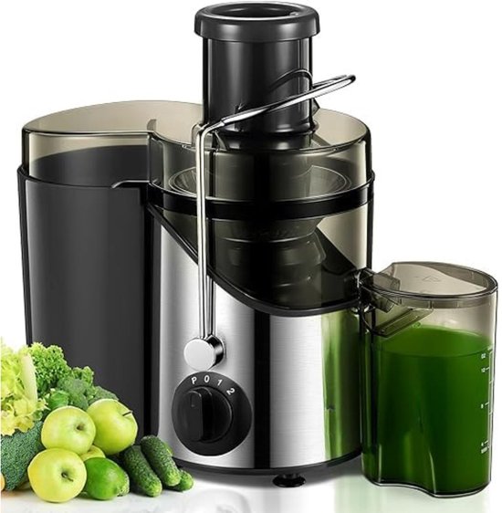 MMP® Sapcentrifuges groenten en fruit - Sapcentrifuges - Slowjuicer - Zwart - 30cm x 20cm x 18cm van Merkloos