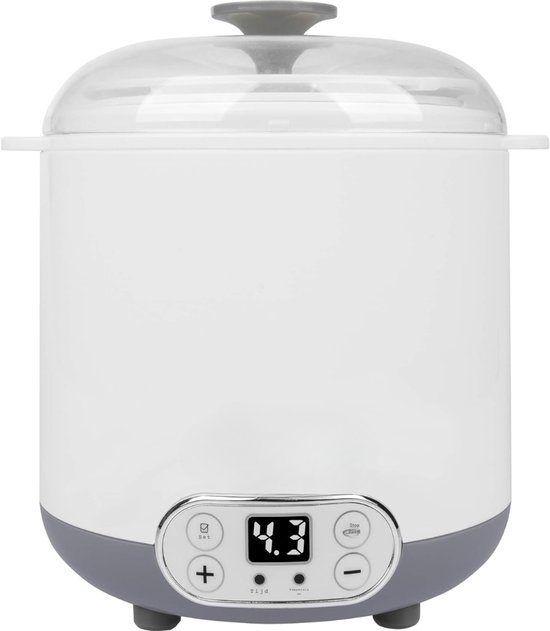 MMP® Yoghurtmaker - Yoghurtmakers - Wit en Grijs - 17cm x 20cm x 22cm van Merkloos