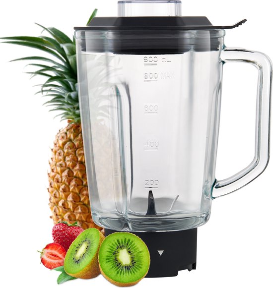 MOA Losse Glazen Kan - Extra kan geschikt voor MOA Smoothie Blender To Go - BPA-vrij - Reservekan - Sterke blenderkan - 900ml