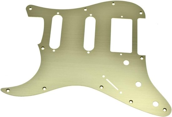 Moderne 11-Hole Aluminium Anodized Strat HSS Gitaar Pickguard Scratch Plate voor Amerikaanse en Mexicaanse Stratocaster in Goud - Duurzaam en Stijlvol Accessoire