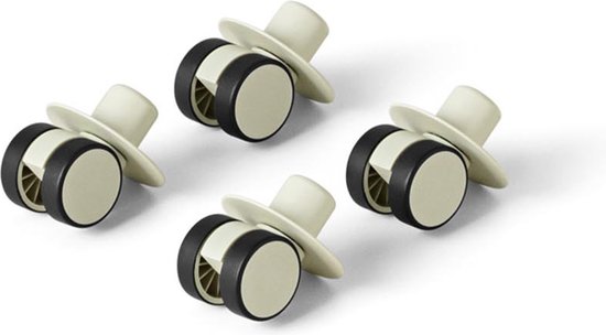 Modu Zwenkwielen - Zachte blokken - Open Ended speelgoed - Uitbreiding met Zwenkwielen x4 - Dusty Green van Modu