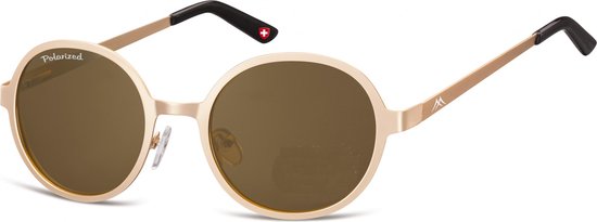 Montana MP87F - Zonnebril - ronde vorm - goud- polarizerend van MontAna