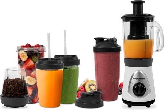 Morphy Richards 403032 Blender voor op aanrecht 0.75l 300W Zwart, Roestvrijstaal, Wit blender van Morphy Richards