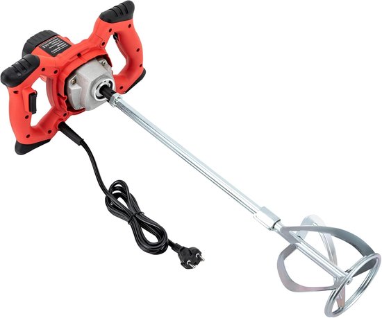 Mortelmenger 1500 W - 6 Snelheden - Dubbelmes tot 930 RPM - Ideaal voor Cement en Putty - SnelShoppen
