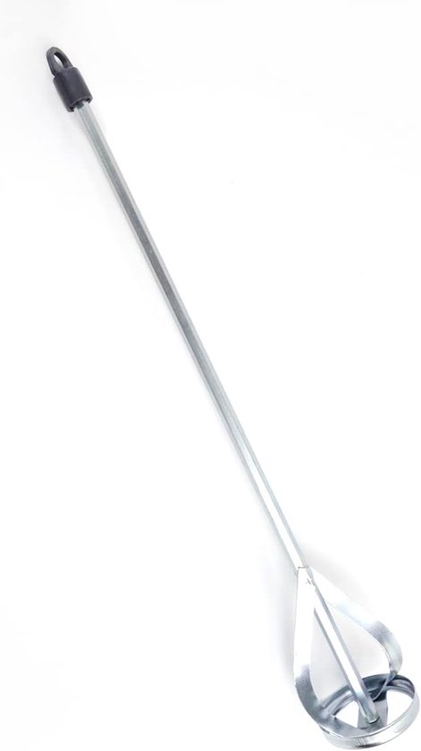 Mortelmixer Mengstaaf - Roerstaaf Lak - Materiaal Mengen - Verzinkt Staal - 60 x 400 mm - Zilverkleurig