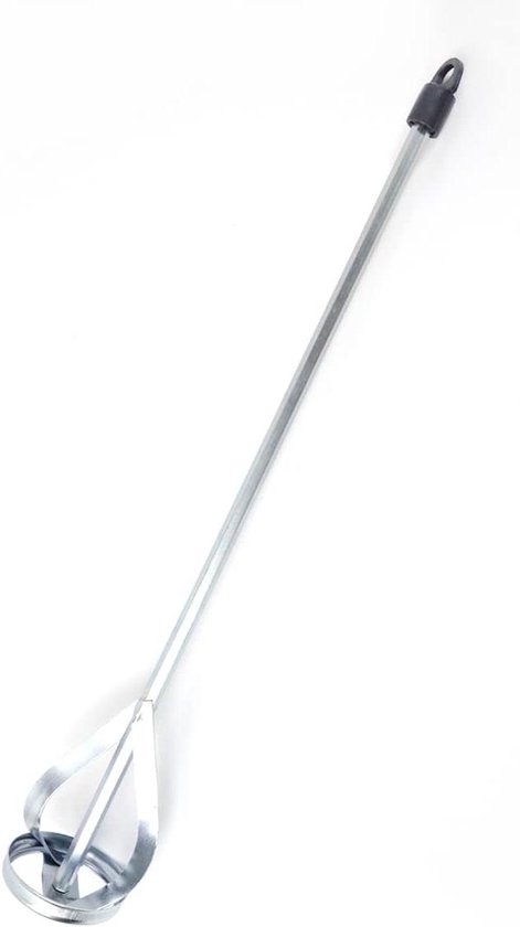 Mortelmixer - Roerstaaf - Materiaal Mengen - Verzinkt Staal - 60 x 400 mm - Zilverkleurig