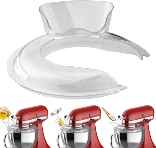 Moulding Bescherming voor 4.5 en 5 Quart Blender met Kantelkop, Duidelijke Spatbescherming voor Keukenmachines, Ideaal voor RVS, Glas en Keramische Kommen van Merkloos