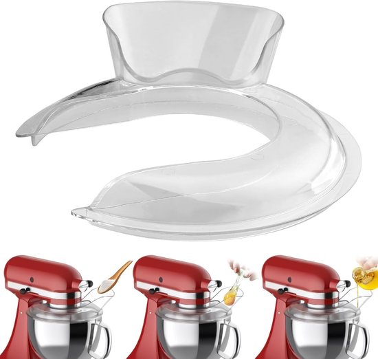 Moulding Bescherming voor 4.5 en 5 Quart Blender met Kantelkop, Transparante Spatbescherming voor Keukenaccessoires, Geschikt voor RVS, Glas en Keramische Kommen