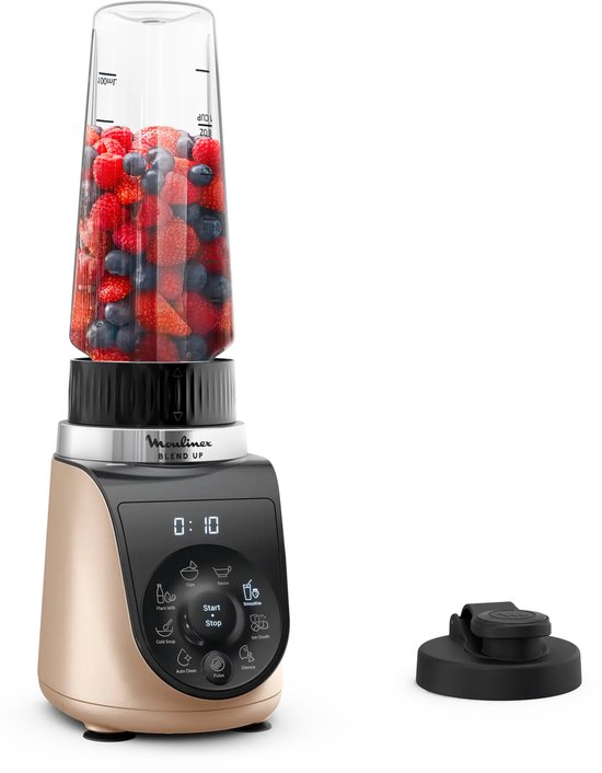 Moulinex Blend Up LM190AF0 blender 0,85 l Blender voor op aanrecht 1000 W Zwart, Goud van Merkloos