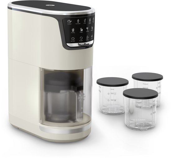 Moulinex Dolci MJ602AF0 - Ijsmachine - 10-in-1 - 1-Step Perfector - Automatisch spoelprogramma - Inclusief 3 Tritan kommen van Moulinex