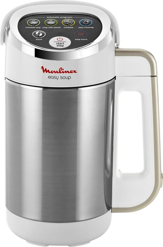 Moulinex Easy Soup LM841110 - Soepmaker - 1000W - 1,2L - Wit/RVS van Moulinex