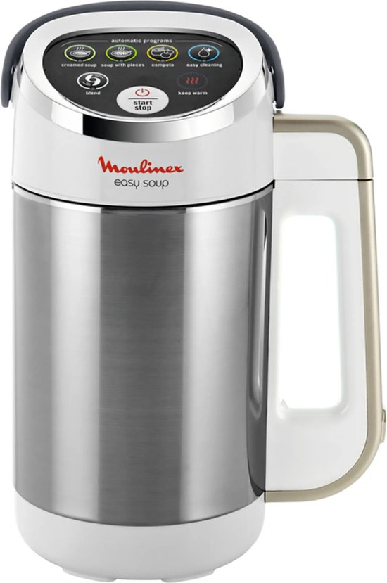 Moulinex Easy Soup LM841B10 - Soepmaker - 1000W - 1,2L - Wit/RVS van Moulinex