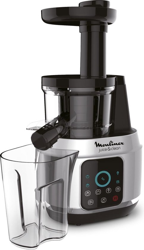 Moulinex Juice & Clean ZU420E - Slowjuicer - 150 W - Aluminium - Zwart van Moulinex
