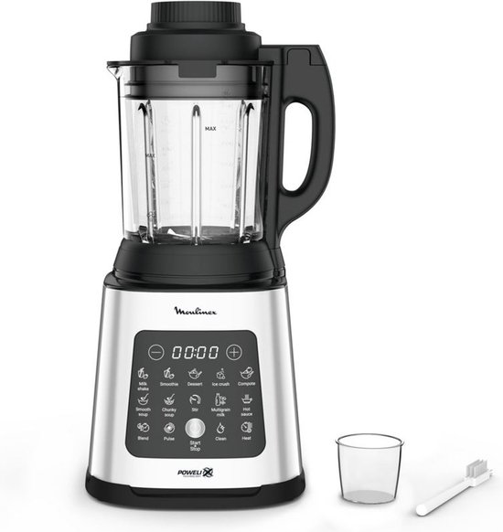 Moulinex LM835D10 - blender - 1,75 l - Blender voor op aanrecht - 1400 W - Zwart, Metallic, Transparant van Moulinex
