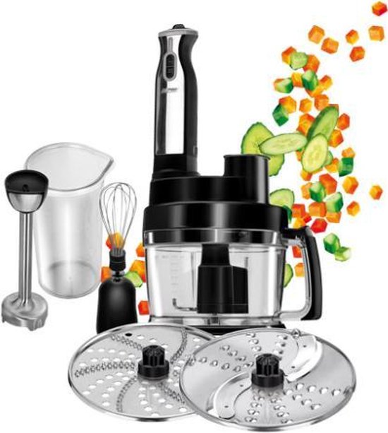 MPM - Complete Keukenmachine - Foodprocessor met Accessoires - Keukenrobot Zwart - 800W van MPM