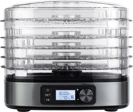 MPM Voedseldroger 5 Niveaus met Temperatuurregeling - LCD-Display met Timer - 380W