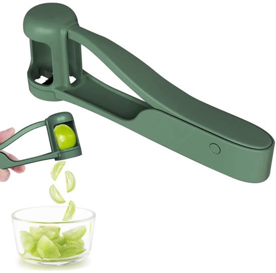 Multi-druivensnijder,voor peuters 1-3,fruitsnijmachine,voor tomaat,kers,aardbei,olijf,gereedschap voor baby,roestvrijstalen keukengadgets met ergonomische antislip handgrepen