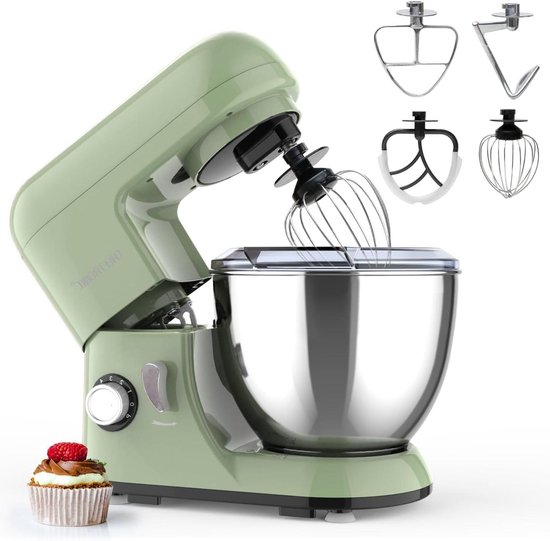Multi Functional Kitchen Electric Mixer Food Dough Blender,Stand Tilt-Head,6-Speed Adjustable,1300W Electric Cake Mixer with Bowl, Beater Dough Hook, Whisk, Mixers