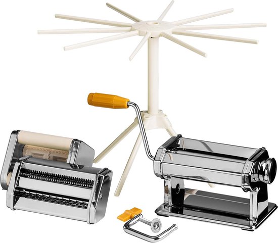 Multi Pasta Maker Set - Zilver Set van 4 - Housewares From Scratch van Merkloos