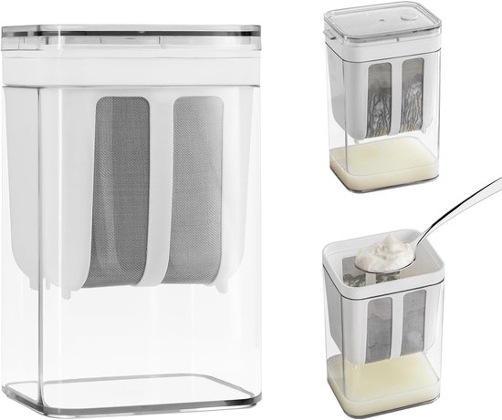 Multi Yogurt Strainer met Fijn Gaas - Ideaal voor Griekse Yoghurt, Sojamelk, Sap en Thee maken