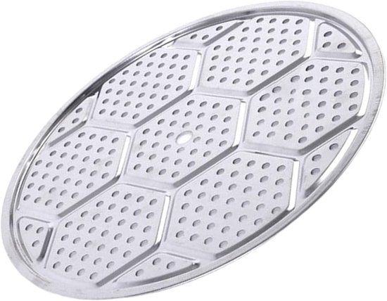 Multifunctioneel Stoomrek van RVS, Hoge Temperatuur Weerstand, Geschikt voor Opbergtrommels, Blikken, Bakken en Koken, 25 cm van Merkloos