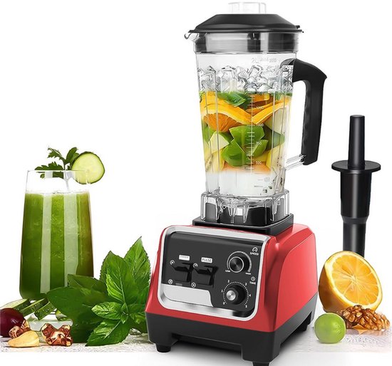 Multifunctionele blender 2 L - 1600 W, 6 messen, kunststof, zwart van Maisentiel