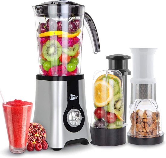 Multifunctionele Blender - Smoothiemaker, Sapcentrifuge, IJscrusher - 380W Krachtige Mixfunctie