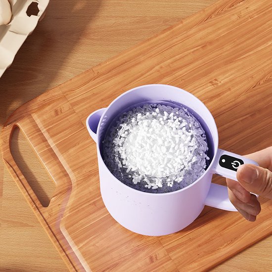 Multifunctionele elektrische eierklopper, draagbare eierklopper Geschikt voor in de keuken, rijstwasser, eiermixer, gemakkelijk schoon te maken, oplaadbaar keukenapparaat met Type-C-aansluiting, perfect Geschikt voor thuis bakken en koken (paars) van Merkloos