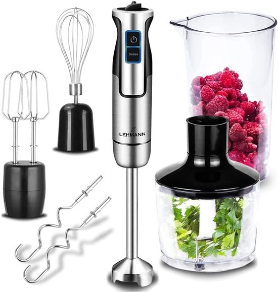 Multifunctionele Handblender Set 1200 W met Turbo en Snelheidsregeling