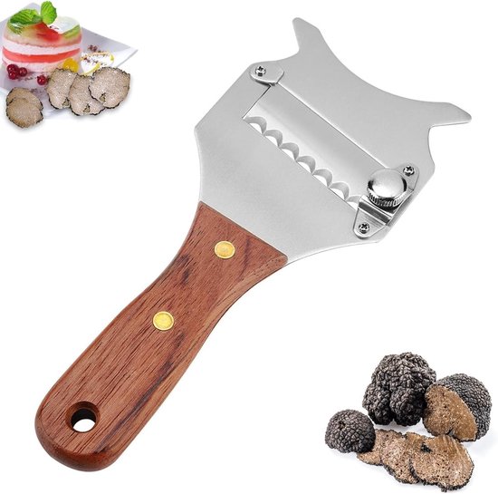 Multifunctionele Kaasmes met Verstelbaar Blad van RVS - Perfect voor Kaas, Chocolade en Keukenaccessoires 7.68 x 3.15 x 0.47 Inch van Merkloos